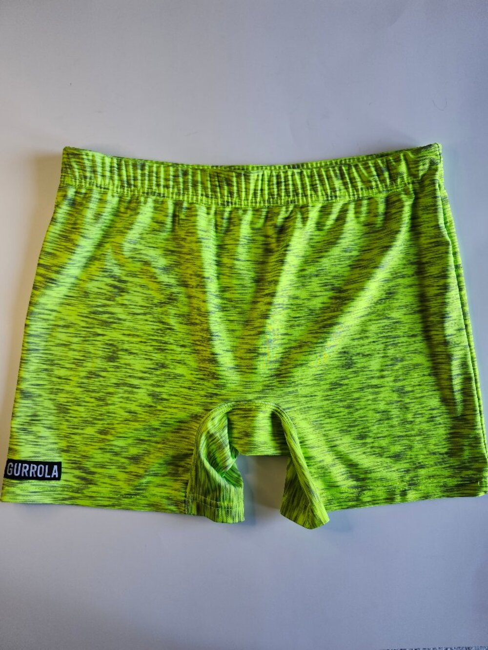 Neon Yellow Green Elias Gurrola Spandex Athletic Workout Gym Shorts
